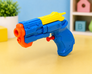 Kids Water Gun Toy | Blue & Yellow Plastic Squirt Pistol for Outdoor Play