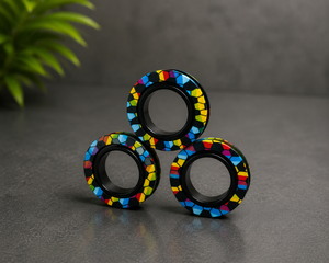 Colorful Magnetic Fidget Spinner Ring Toy | Stress Relief Sensory Spinner for Kids & Adults