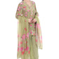 Green Embroidered Floral Short Kurta Set
