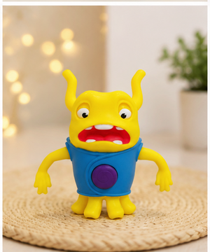 Funny Yellow Monster Action Figure Toy | Cute Cartoon Character Toy for Kids