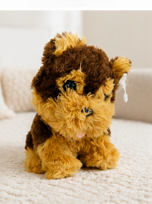 Cute Brown Plush Puppy Toy | Soft Stuffed Dog Doll for Kids & Baby Gift