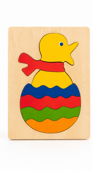 Wooden Duck Shape Puzzle Toy | Montessori Wooden Learning Puzzle for Toddlers