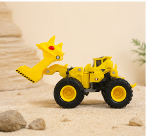 Yellow Dragon Monster Truck Toy | Dinosaur Front Loader Racing Vehicle for Kids
